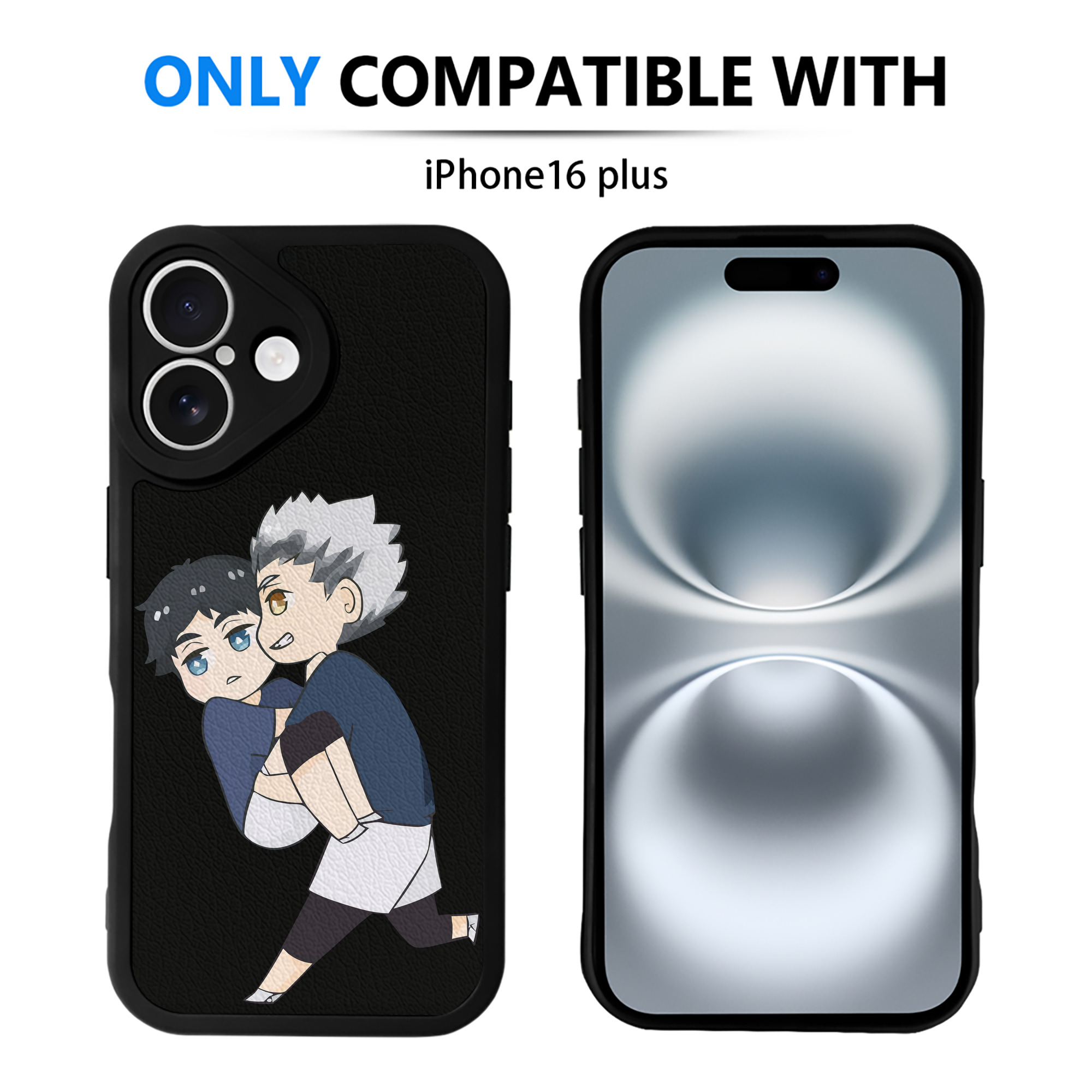 （画像用） ハイキュー!! Haikyu!! 【iPhone 16シリーズ対応】シリコンスマホケース（レザー調） 材質：シリコン